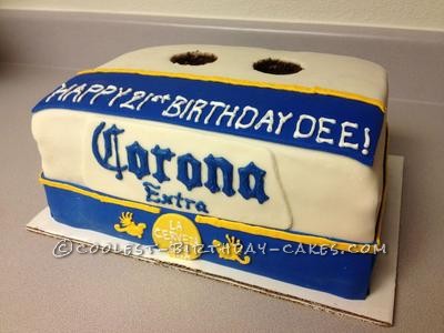 21st Birthday Cakes on Coolest Corona Beer Box Cake