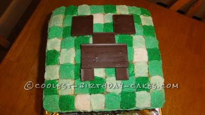Minecraft House Designs on Coolest Minecraft Creeper Cake   Coolest Birthday Cakes