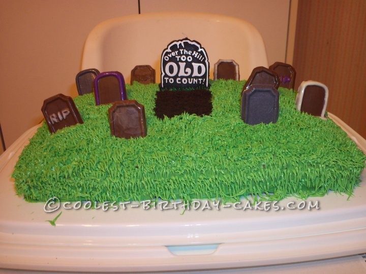 Funny 50th Birthday Graveyard Cake - 1