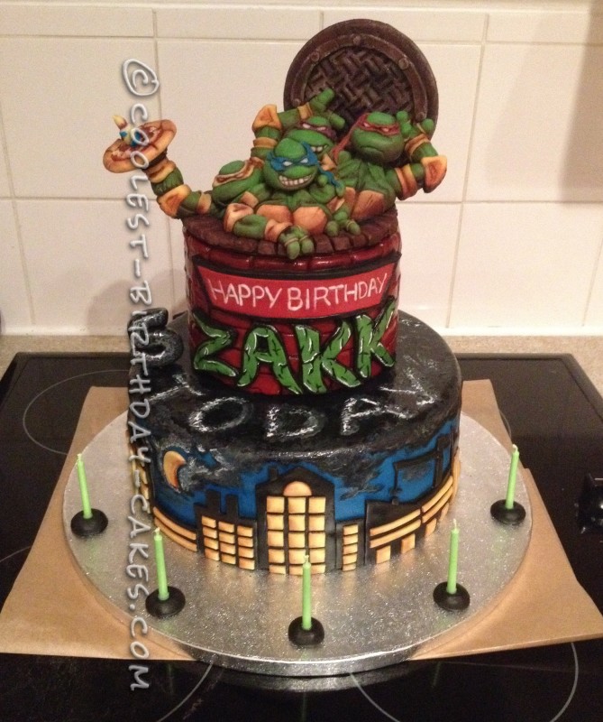 ninja turtle birthday cake